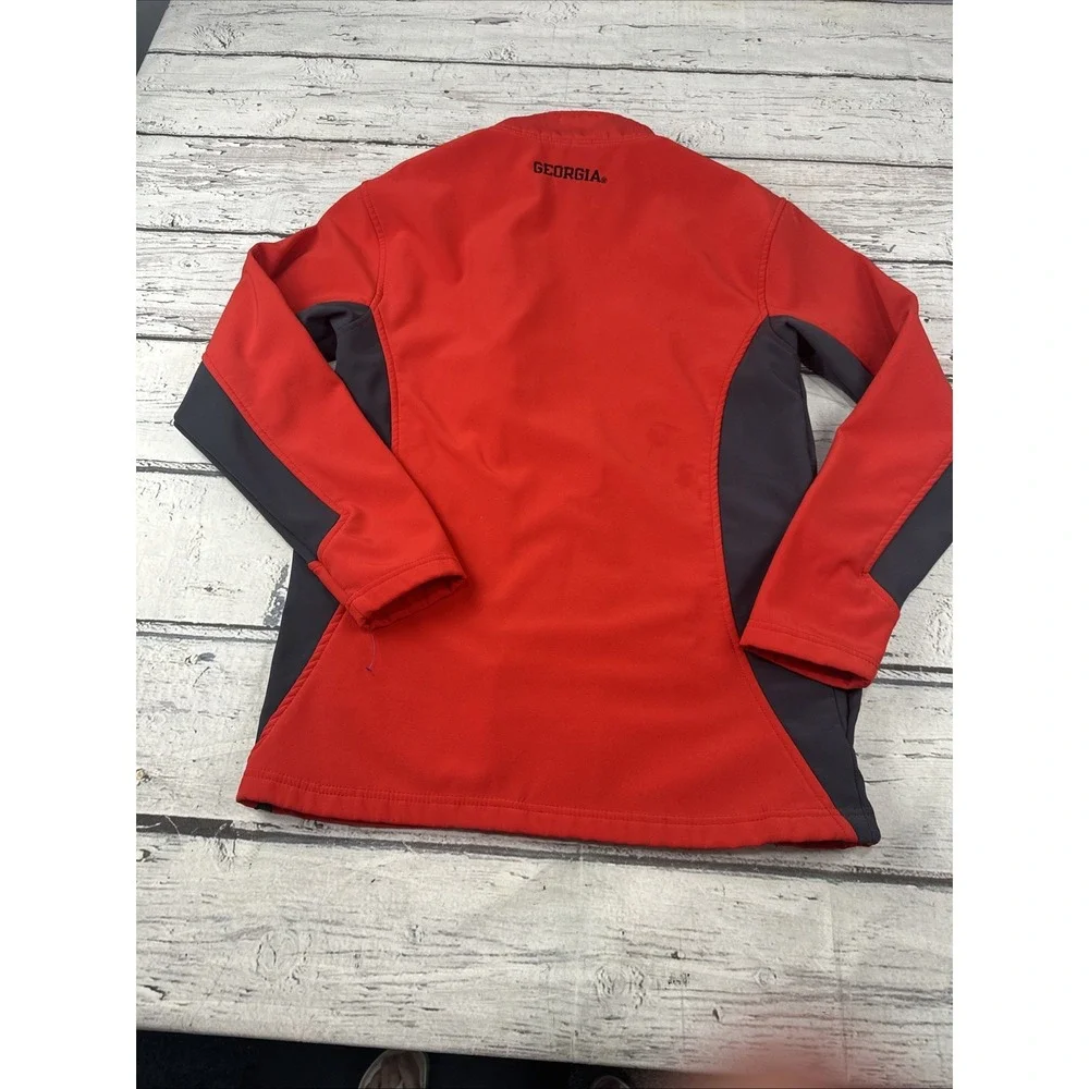 Georgia Bulldogs Jacket Mens Small Red & Gray Knights Apparel UGA Full Zip